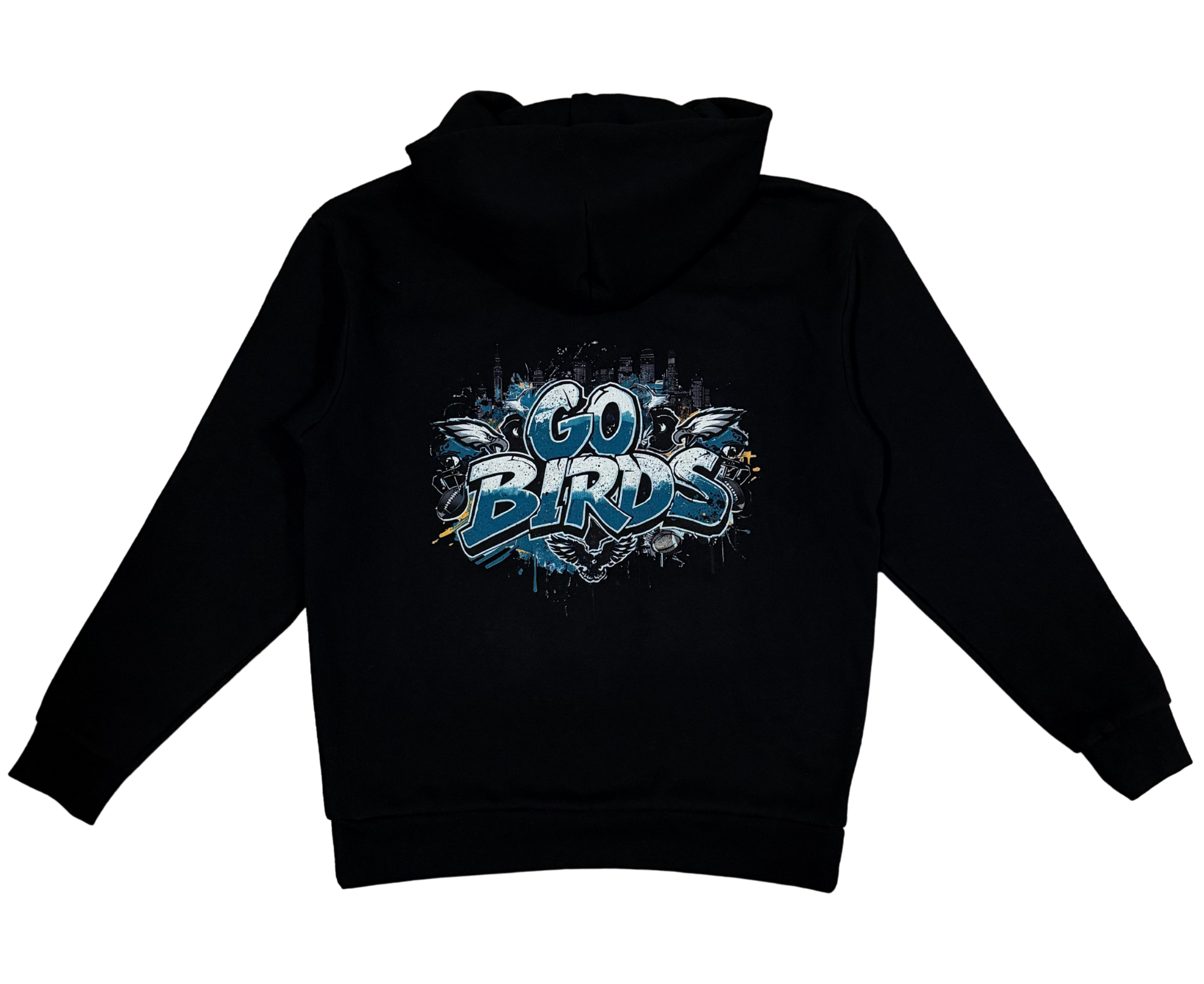 "2025 EAGLES" PULL-OVER HOODIE (BLACK)